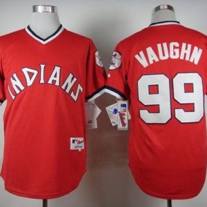 Indians #99 Ricky Vaughn Red 1974 Turn Back The Clock Stitched Jersey