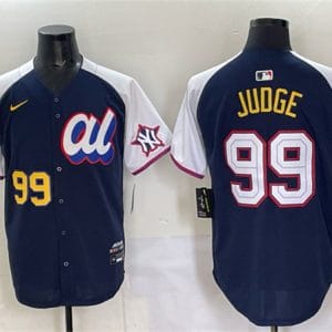 American League #99 Aaron Judge Navy Alternate 2025 All-Star Edition Limited Stitched Jersey