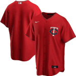 Minnesota Twins Red Cool Base Stitched Jersey