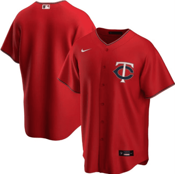 Minnesota Twins Red Cool Base Stitched Jersey