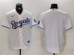 Kansas City Royals Blank White Cool Base Stitched Jersey
