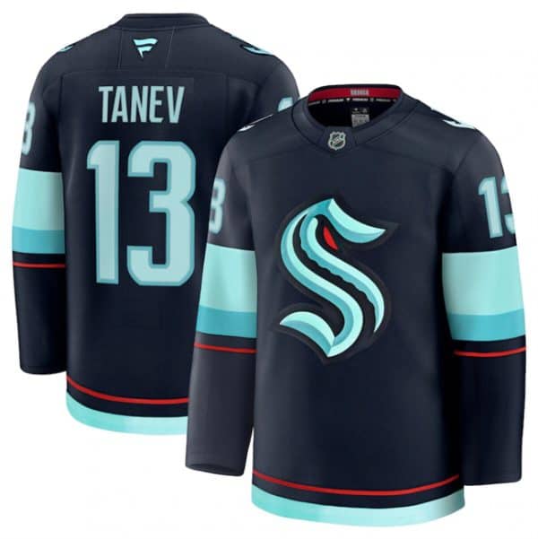 Seattle Kraken #13 Brandon Tanev Navy 2024-25 Home Stitched Jersey