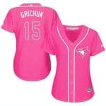 Toronto Blue Jays #15 Randal Grichuk Pink Fashion Limited Stitched Jersey