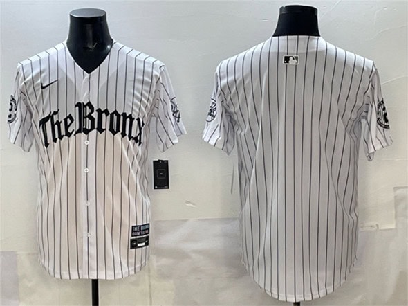 New York Yankees Blank White Pinstripe 'Gothic Legacy Edition' Vapor Premier Limited Stitched Jersey