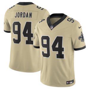 New Orleans Saints #94 Cameron Jordan Gold 2025 F.U.S.E. Alternate Vapor Limited Football Stitched Jersey
