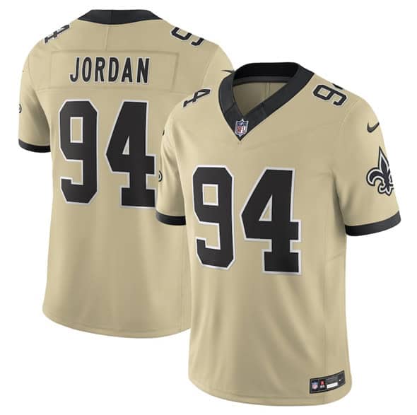 New Orleans Saints #94 Cameron Jordan Gold 2025 F.U.S.E. Alternate Vapor Limited Football Stitched Jersey