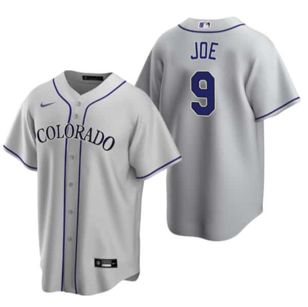 Colorado Rockies #9 Connor Joe Gray Stitched Baseball Jersey