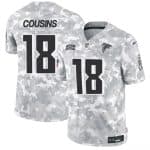 Atlanta Falcons #18 Kirk Cousins 2024 F.U.S.E. Arctic Camo Salute To Service Limited Stitched Jersey