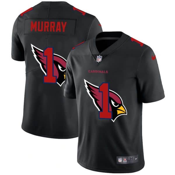 Arizona Cardinals #1 Kyler Murray Black Shadow Logo Limited Stitched Jersey