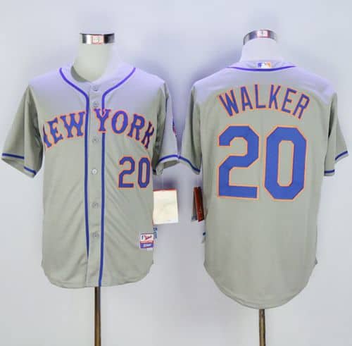 Mets #20 Neil Walker Grey Cool Base Stitched Jersey
