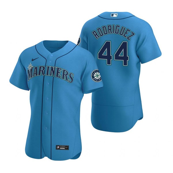 Seattle Mariners #44 Julio Rodr¨ªguez Royal Flex Base Stitched Jersey