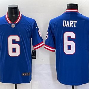 New York Giants #6 Jaxson Dart Royal 2025 Draft Vapor Untouchable Classic Retired Player Stitched Jersey