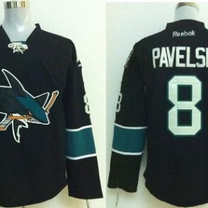 Sharks #8 Joe Pavelski Stitched Black Jersey