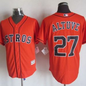 Astros #27 Jose Altuve Orange New Cool Base Stitched Jersey