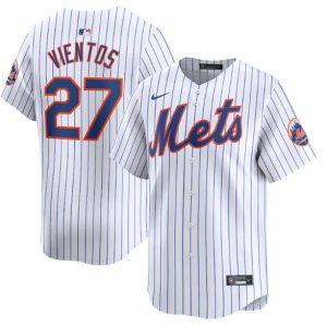 New York Mets #27 Mark Vientos White 2024 Home Limited Stitched Jersey