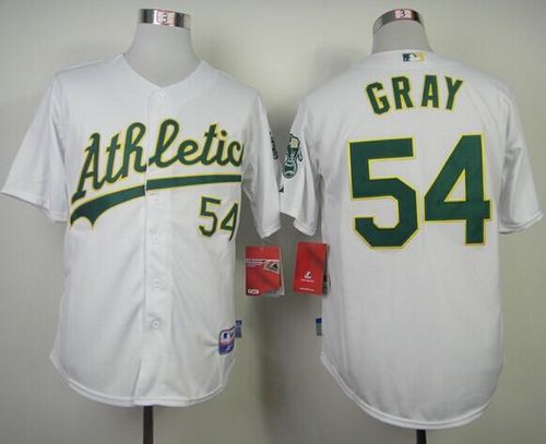 Athletics #54 Sonny Gray White Cool Base Stitched Jersey