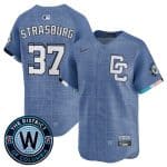 Washington Nationals #37 Stephen Strasburg Blue 2025 City Connect Limited Stitched Jersey