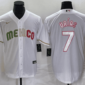 Mexico #7 Julio Ur¨ªas White 2023 World Classic Stitched Jersey