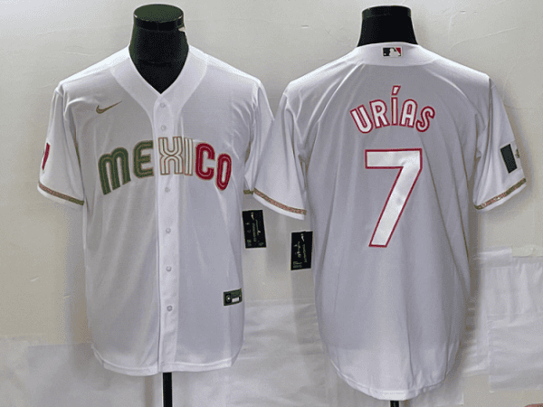Mexico #7 Julio Ur¨ªas White 2023 World Classic Stitched Jersey