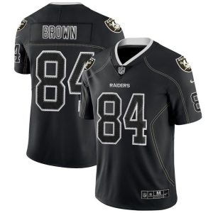 Raiders #84 Antonio Brown Black Lights Out Color Rush Limited Stitched Jersey