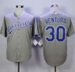 Royals #30 Yordano Ventura New Grey Cool Base Stitched Jersey