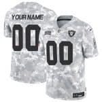 Las Vegas Raiders Custom 2024 F.U.S.E. Arctic Camo Salute To Service Limited Stitched Jersey