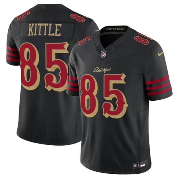 San Francisco 49ers #85 George kittle Black 2025 F.U.S.E. ¡°Rivalries¡± Vapor Limited Football Stitched Jersey