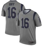 Los Angeles Rams #16 Jared Goff Gray Inverted Legend Stitched Jersey