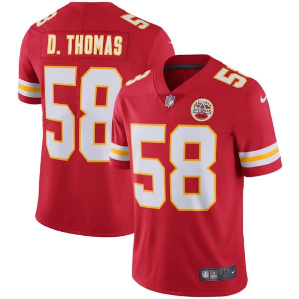 Kansas City Chiefs Derrick Thomas Red Retired Player Vapor Untouchable Limited Throwback Stitched Jersey