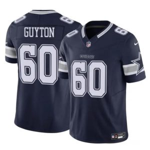 Dallas Cowboys #60 Tyler Guyton Navy 2024 Draft F.U.S.E Vapor Untouchable Limited Stitched Jersey