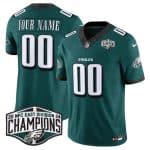 Philadelphia Eagles Custom Green 2024 New NFC East Champions F.U.S.E. Vapor Untouchable Limited Stitched Jersey