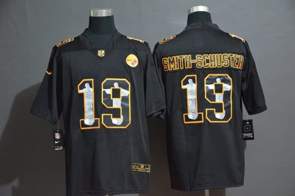 Pittsburgh Steelers #19 JuJu Smith-Schuster Black Jesus Faith Edition Limited Stitched Jersey