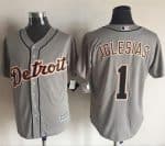 Tigers #1 Jose Iglesias Grey New Cool Base Stitched Jersey