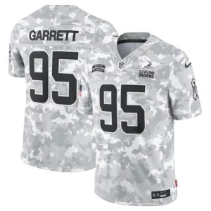 Cleveland Browns #95 Myles Garrett Arctic Camo 2024 F.U.S.E. Salute To Service Limited Stitched Jersey