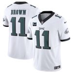 Philadelphia Eagles #11 A. J. Brown White 2024 F.U.S.E. With 2-Star C Patch Vapor Untouchable Limited Stitched Jersey