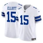 Dallas Cowboys #15 Ezekiel Elliott White 2023 F.U.S.E Vapor Untouchable Limited Stitched Jersey
