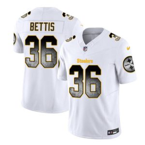 Pittsburgh Steelers #36 Jerome Bettis White 2023 F.U.S.E. Smoke Vapor Untouchable Limited Stitched Jersey