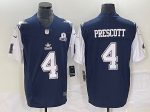 Dallas Cowboys #4 Dak Prescott Navy 2023 F.U.S.E. With 1960 Patch Vapor Limited Stitched Jersey