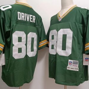 Green Bay Packers #80 Donald Driver Mitchell Ness Retired Player Green Jersey