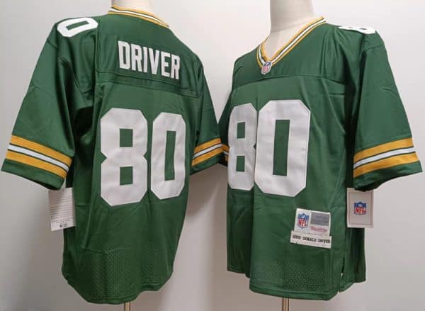 Green Bay Packers #80 Donald Driver Mitchell Ness Retired Player Green Jersey