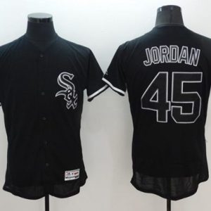 White Sox #45 Michael Jordan Black Fashion Flexbase Authentic Collection Stitched Jersey