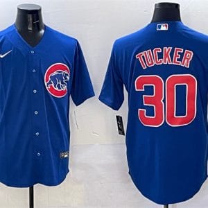 Chicago Cubs #30 Kyle Tucker Royal Cool Base Stitched Jersey