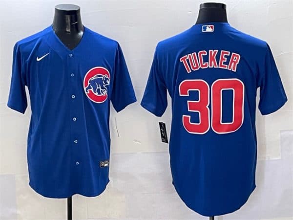 Chicago Cubs #30 Kyle Tucker Royal Cool Base Stitched Jersey