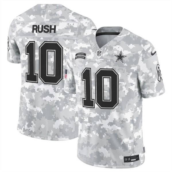 Dallas Cowboys #10 Cooper Rush Arctic Camo 2024 F.U.S.E. Salute To Service Limited Stitched Jersey