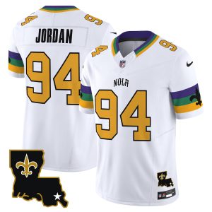 New Orleans Saints #94 Cameron Jordan White 2024 F.U.S.E. Vapor Limited Stitched Jersey