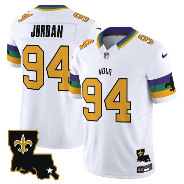 New Orleans Saints #94 Cameron Jordan White 2024 F.U.S.E. Vapor Limited Stitched Jersey
