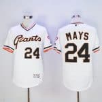 Giants #24 Willie Mays White Flexbase Authentic Collection Cooperstown Stitched Jersey