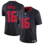 Houston Texans #16 Tim Boyle Navy 2024 2nd Alternate F.U.S.E Vapor Stitched Jersey