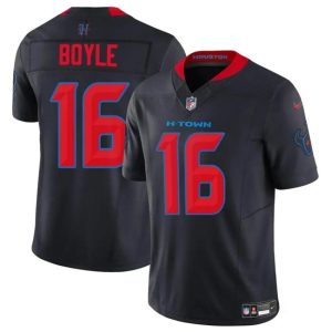 Houston Texans #16 Tim Boyle Navy 2024 2nd Alternate F.U.S.E Vapor Stitched Jersey