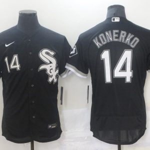 Chicago White Sox #14 Paul Konerko Black Flex Base Stitched Jersey
